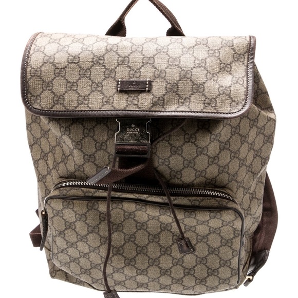 Gucci GG Supreme Brown Monogram Backpack - Picture 1 of 3